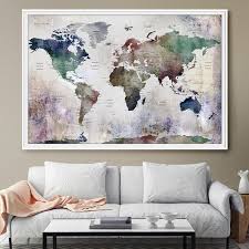 Grosse Wandkunst Welt Karte Welt Karte Reisszwecke Welt Karte Etsy World Map Wall Art Large Wall Art Map Wall Art