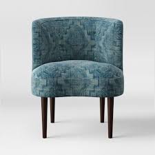 Clary Curved Back Accent Chair Blue Woven Design Opalhouse Target Blue Accent Chairs Accent Chairs Chair