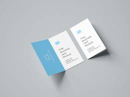 Free Folded Business Card Mockup On Behance Carta