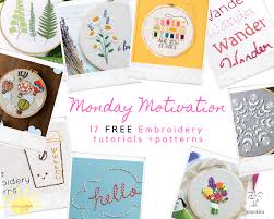 I incorporate it as much as i can into my work, and it's my craft of i've seen so many gorgeous free hand embroidery patterns out there that i wanted to round them up. Sewhungryhippie Monday Motivation 17 Free Hand Embroidery Patterns