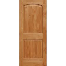 krosswood doors 18 in x 96 in superior alder 2 panel top rail arch solid core right hand wood doors interior prehung interior doors solid wood interior door