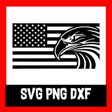 Black And White American Flag Eagle Decal American Flag Svg Patriotic Svg American Flag Dxf Patriotic Dxf File Trump Svg Republican Svg America Svg M American Flag Svg American Flag Eagle
