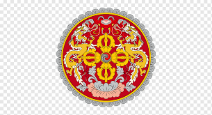 It is diagonal divided, and shows in the midle ? Emblem Von Bhutan Nationale Symbole Von Bhutan Flagge Von Bhutan National Emblem Chinesisches Motiv Bhutan Chinesisches Motiv Kreis Png Pngwing