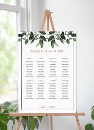 Garden Estate Digital Printing Seating Charts Paperlust