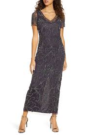 Pisarro Nights Illusion Beaded Mesh Gown In 2020 Petite Cocktail Dresses Fashion Clothes Women Illusion Dress