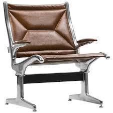 Black Friday Eames For Herman Miller Airport Chair In Copper Shagreen Leather 1stdibs Com Sling Chair Chair Eames