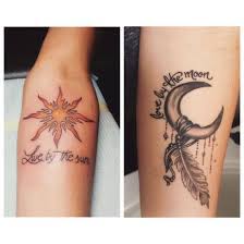 No Matter How Far You Are We Will Always Be Under The Same Sun Moon And Stars Mother Daughter Tattoo Li Tattoos For Daughters Friend Tattoos Moon Tattoo