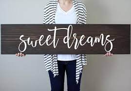 Hanging wooden signs, sweet dreams (2) rustic style wood signs for weddings, special events, home decor wall art, 4 x 12 inch. Sweet Dreams Sign Rustic Wood Sign Stained Wood Sign Etsy Rustic Wood Signs Wood Signs Sayings Stained Wood Signs