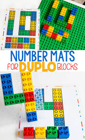 Free Printable Duplo Counting Mats For Preschoolers Kindergarten Math Activities Preschool Activities Lego Math