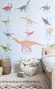 Blue Dinosaur Wallpaper Muralswallpaper Dinosaur Decor Bedroom Cool Kids Bedrooms Dinosaur Bedroom