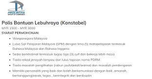 Setelah 3 tahun mengikuti asuransi prudential pada akhirnya harus memutuskan tutup polis asuransi kesehatan ini. Jawatan Kosong Di Prolintas Group Of Companies Polis Bantuan Lebuhraya Konstabel Jobcari Com Jawatan Kosong Terkini