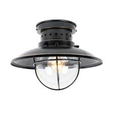 Ceiling lighting at the home depot. Unbranded Small 1 Light Imperial Black Outdoor Ceiling Light Flush Mount El180703 Mc The Home Depot Buiten