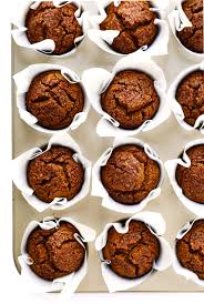 Line a rimmed baking sheet with parchment paper, and lay the cut halves flesh side down. Healthy Pumpkin Muffins Gimme Some Oven