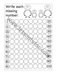 Nov 20, 2019 · the math worksheet site has highly customizable, generated worksheets that target your students' specific needs. Missing Numbers 1 100 Worksheet Kindergarten 6 Lesson Tutor