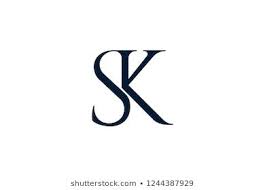 Sk Letter Logo Design Personal Custom Stock Vector Royalty Free 1244387929 In 2021 Letter Logo Design Logo Design Love Logo Design
