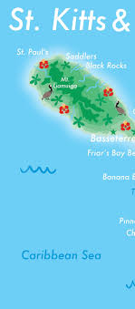 St. Kitts & Nevis Illustrated Mapprint Caribbean Island Collection - Etsy