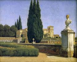 Vista Del Jardín De La Villa Médici En Roma Christoffer Wilhelm Eckersberg El Padre De La Pintura Danesa Con Imagenes Pinturas Paisajes Claroscuro