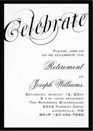 Basicinvite.com's party graduation are the most excellent way to do so in regards to revealing this success & assimilating the whole quantity of ones family members together. Elegant Black White Retirement Party Invitations Zazzle Com Retirement Party Invitations Retirement Parties Retirement Invitations