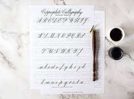 But still learning the letterforms: Free Limited Edition Copperplate Calligraphy Worksheets The Postman S Knock