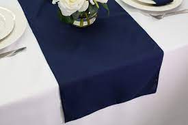 Dii provides a large selection of napkins, tablecloths, table runners and placemats to create the perfect custom table setting or compliment with similar designs and colors. Navy Blue Table Runner Polyester Wedding Table Runners Etsy Navy Blue Table Runner Blue Table Runner Table Runners Wedding
