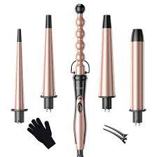 Amazon Com Bestope Curling Iron Instant Heat Up Curling Wand Set With 5 Interchangeable Ceramic Barrels 0 35 To 1 In 2021 Curling Wand Set Wand Curls Wand Hairstyles