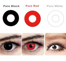 Black And Red Colored Contacts White Red Black Blue Green Color Cosplay Contact Lenses For Eyes Halloween Contact Lenses Red Contacts Lenses Cosplay Contacts
