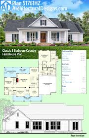 Plan 51761hz Classic 3 Bed Country Farmhouse Plan Architectural Design House Plans Farmhouse Plans Farmhouse Floor Plans