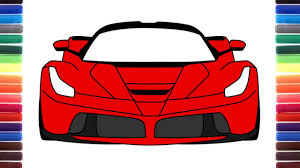 Your ferrari 458 front view stock images are ready. How To Draw Ferrari Laferrari Front View Step By Step Youtube