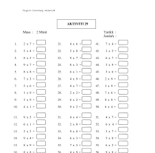 You can do the exercises online or download the worksheet as pdf. Soalan Sifir Darjah 2 Selangor O