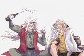 One Piece Crossover Naruto Jiraiya Silvers Rayleigh Manga Anime One Piece One Piece Crossover Naruto