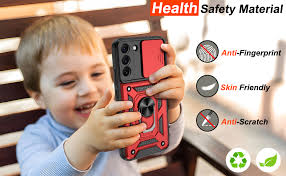 Amazon.com: Gritup Compatible with Samsung Galaxy S22 Plus Case with HD  Screen Protector with Slide Camera Cover, 360°Rotation Ring Kickstand  [Military Grade],Red : Cell Phones & Accessories