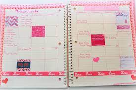 Diy Planner From A Notebook Monthly View February 2015 Decorated Monthly Planner Diy Planner Planner Pages Planner