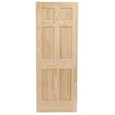 Jeld Wen 30 In X 80 In Pine Unfinished 6 Panel Solid Wood Interior Door Slab 5223 0 The Home Depot Solid Wood Interior Door Pine Interior Doors Wood Doors Interior