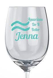 Great savings & free delivery / collection on many items. Personalized Aquarius Sign Zodiac Wine Glass Buy Online In Faroe Islands At Faroe Desertcart Com Productid 38871037