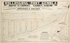 Wollongong Port Kembla Mount St Thomas Garden Suburb Wollongong Map Print Suburbs