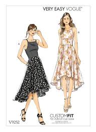 Vogue Patterns 9252 Misses Princess Seam High Low Dresses With Pockets Pattern Dress Women Dress Sewing Patterns Sewing Dresses