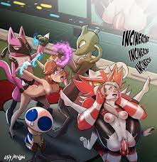 Post 3582290: Incineroar LadyDra6on Lucario Mewtwo Porkyman Princess_Daisy  Super_Mario_Bros. Super_Smash_Bros. Wii_Fit Wii_Fit_Trainer