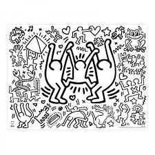 sets de table keith haring x24 achat set de table original cadeau maestro keith haring coloriage colorier