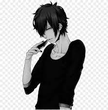 Depressed anime boy transparent background. 15 Black Hair And Clothes Anime Guy Transparent Png Brown Hair Anime Male Png Image With Transparent Background Toppng
