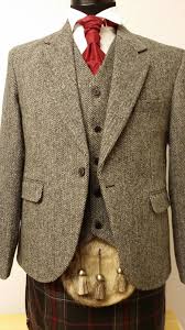 Grey Harris Tweed Laxdale Kilt Jacket Vest Set 100 Wool Jacket Only Vest Only Kilt Jackets Harris Tweed Jacket Tweed Men