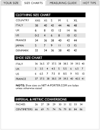 French Sizing Vs Italian In 2019 Clothing Size Chart