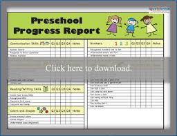 printable preschool progress reports lovetoknow