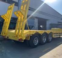 In Stock 70 ton Low Bed Trailer Hydraulic Ramp Extendable ...