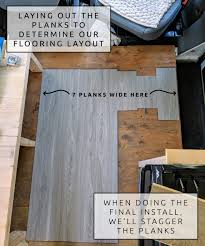 5 questions to answer before installing vinyl plank flooring wood grain vinyl feels timeless in any space. How To Install Vinyl Flooring In A Camper Van Vanconverts Com