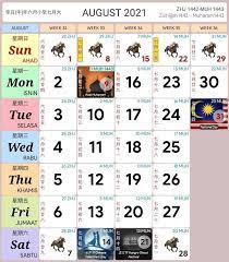 Derniers chiffres du coronavirus issus du csse 07/08/2021 (samedi 7 août 2021). Kalendar 2021 Cuti Sekolah Malaysia Public Holiday Kalendar Kuda