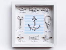 Cornice Bianca Con Nodi Marinari E Illustrazione Di Ancora Con Strisce Azzurre Sia I Nodi Che Il Disegno Sono Stati Realizzati Disegni Di Ancore Nodi Cornici