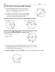 15.2 angles in inscribed polygons answer key / 15 2 angles. 10 4 Ws Inscribed Angles Polygons Pdf Name Per 10 4 Ws Enrich Inscribed Angles Polygons 1 Triangles Efh And Fgh Are Inscribed In Circle T With Eh Ef Course Hero
