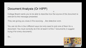 Ap World History How To Hipp Document Analysis For Dbq Youtube