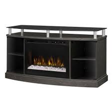 Dimplex Windham Media Console Electric Fireplace With Acrylic Ember Bed For Tvs Up To 55 Silver Charcoal Walmart Com Walmart Com