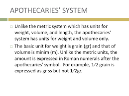 Lab 2 Systems Of Measurement Metric System Apothecary Systems Avoirdupois Systems Ppt Download